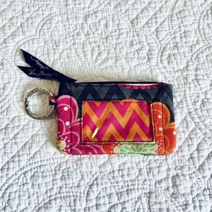 ❤️EXTRA 50% OFF❗️Vera Bradley Pink and Black Keychain Wallet